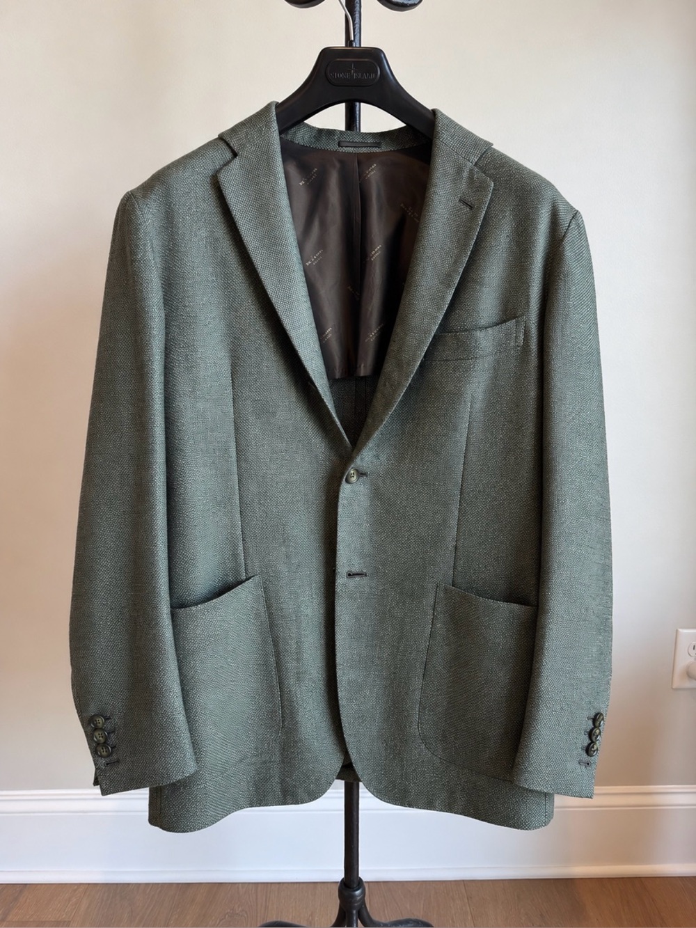 Kiton Napoli Men’s Cashmere Silk Linen Blazer Made in Italy Green
